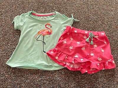 #ad Colette Lilly Girls Flamingo Outfit 2T