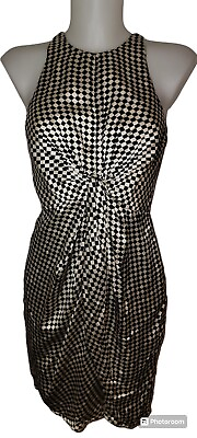 #ad $585 NWT Zimmermann Sz 1 Valiant Diamond Twist Silk Blend Dress