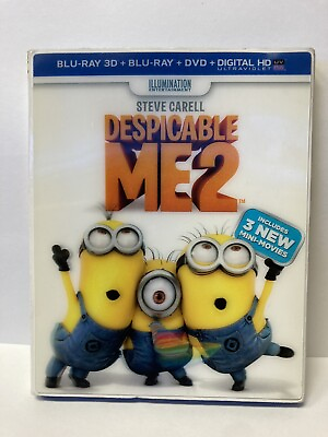 #ad Despicable Me 2 Blu ray 3D DVD Preowned Very Good Condition w Sleeve