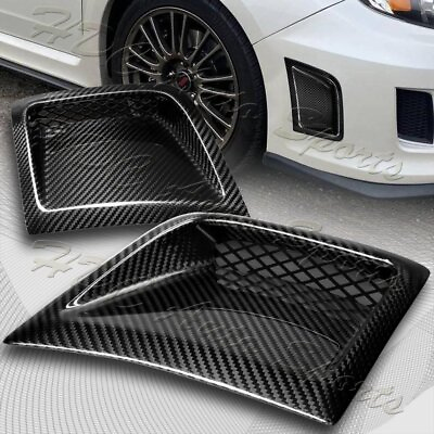 #ad For 2008 2014 Subaru WRX STi Real Carbon Fiber Front Bumper Side Air Vents 2 pcs
