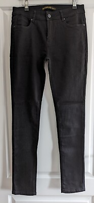 #ad R Display Womens Black Trousers Light Denim Stretchy UK Size 12 With Belt