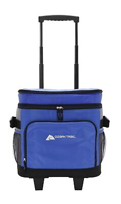 #ad Ozark Trail Rolling 42 Cans Soft Sided Cooler Blue