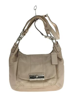 #ad COACH Shoulder Bag Christine All Leather Leather BEG