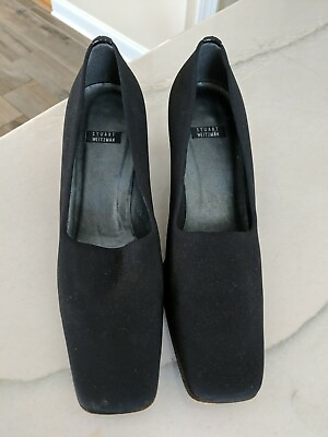 #ad Stuart Weitzman vintage block heel heels stretch micro stretch