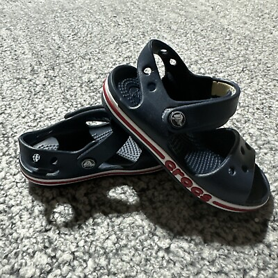 #ad New Crocs Kids#x27; Sandals Bayaband Adjustable Sandals Navy c8