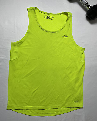 #ad Champion Duo Dry Women’s Active Workout Racerback Washed Lime Tank M Top #B 805