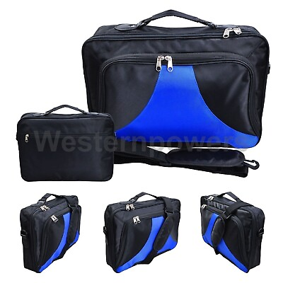 17.3quot; 17quot; 16.4quot; 15.6quot; Inch Black Blue Laptop Carrying Case Bag Padded