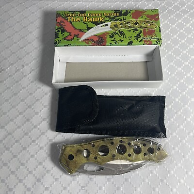 #ad NEW Tree Top Camo Series Gold Finger by Frost Cutlery 5.5quot; Tactical Knife