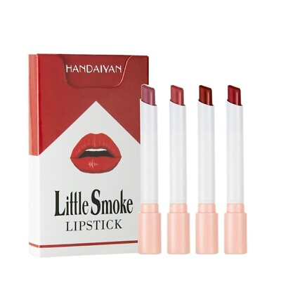 #ad 4pcs Matte Lipstick Set Waterproof Long Lasting Make Up Lipstick Beauty Cosmetic