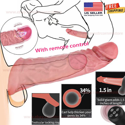 #ad Male Cock Ring Delay Ejaculation Penis Stimulator Sleeve for Couple Sex Toys