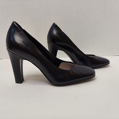 #ad Worthington Womens Heels Size 6.5 Shoe Classic Black Leather Slip On Pumps