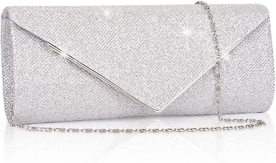 #ad Clutch Purses for Women Sparkling Envelope Evening Bag with Detachable Chain
