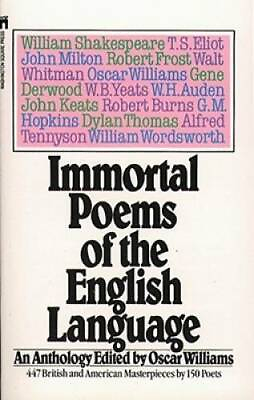 #ad Immortal Poems of the English Language Mass Market Paperback ACCEPTABLE