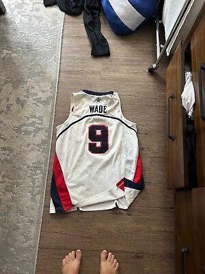 #ad Dwayne Wade Olympic USA Jersey Nike Men’s Medium White