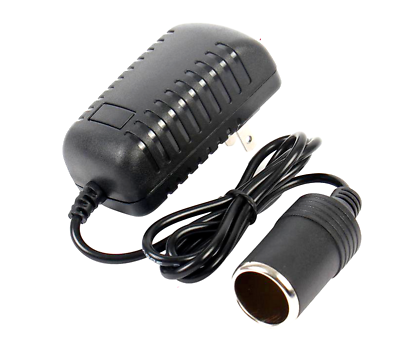#ad 110V 240V AC Plug To 12V DC Car Cigarette Lighter Converter Socket Adapter