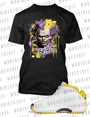 #ad Kobe Crazy Lakers Clown Psycho Fun Tee Shirt Shoe Big amp; Tall or Small Street