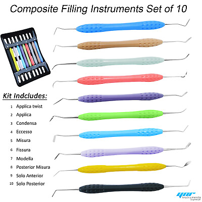 #ad Dental Composite Instruments Filling amp; Restorative Periodental Silicon Handle CE
