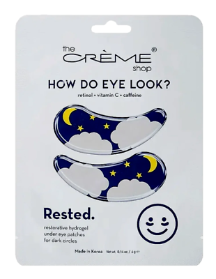 #ad The Crème Shop Rested Hydrogel Dark Circle Under Eye Patches Single Set