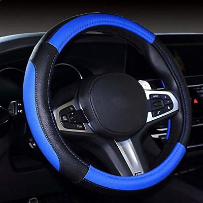 #ad SHIAWASENA Microfiber Leather Car Steering Wheel Cover Fashion Stitching Univ...