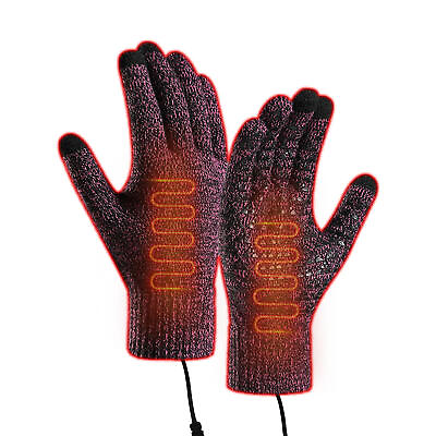 #ad USB Heating Gloves Screen Touch Winter Thermal Gloves For Ski Fishing Riding