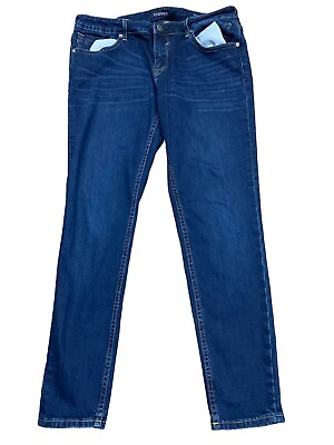 #ad Vigoss Womens Blue Denim Medium Wash Chelsea Slim Fit Jeans Size 31