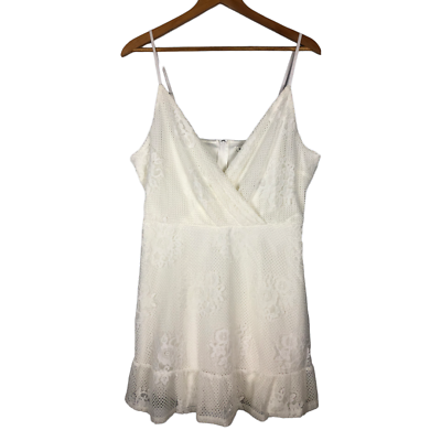 #ad NWT $59 Speechless Off White Lace Faux Wrap Dress Size: XXL