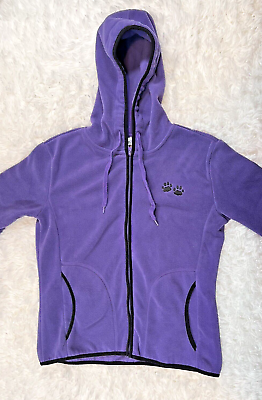 #ad The Animal Rescue Site Purple Hooded Full Zip Jacket Soft Cozy Warm Womens S