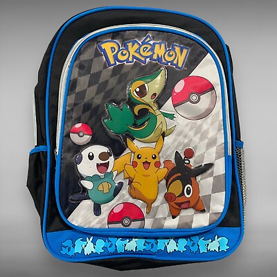 #ad Pokemon Friends amp; Ball Kids Backpack Black Student Back To School Bag Laptop