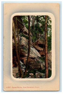 #ad c1910 Squaw Rocks Near Danielson Connecticut Embossed Antique Postcard