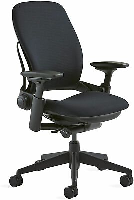 #ad Steelcase Leap V2 Chair Fully Loaded Black on Black