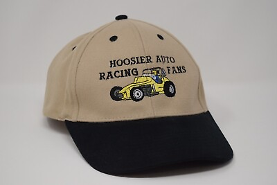 #ad Hoosier Auto Racing Fan Hat Strap Back Adjustable Vintage Cap
