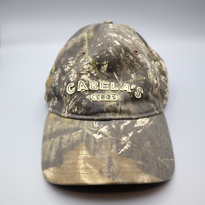 #ad Cabelas Camouflage Embroidered Deer Baseball Cap Hat Mens One Size Adjustable