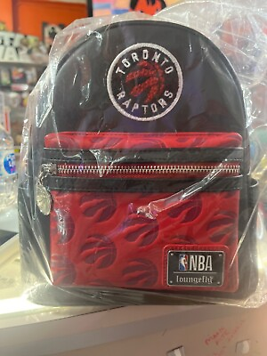 #ad **IN HAND** LOUNGEFLY BACKPACK : TORONTO RAPTORS RED amp; BLACK