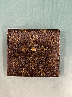 #ad Louis Vuitton Leather Wallet for Women AUTHENTIC Brown M61652