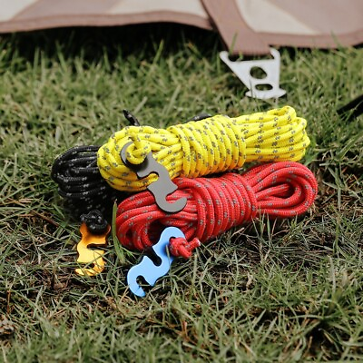 Backpacking For Camping Guy Rope Reflective Cord Lines Outdoor 4m 4pcs $13.72