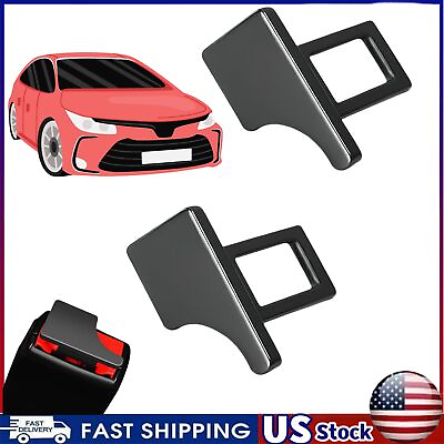 #ad 2x Car Seat Belt Clips Car Metal Seat Belt Universal Car Seat For Most Vehicles