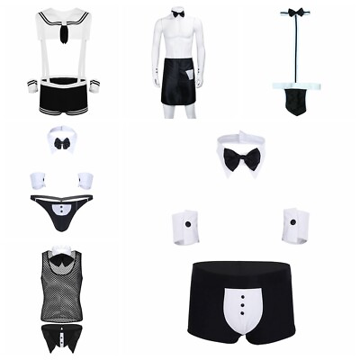 #ad Sexy Men Lingerie Tuxedo Cosplay Underwear Boxer Brief G string Thong Halloween