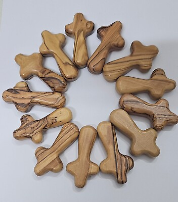 #ad Beautiful Hand Carved Comfort Cross Made From Natural Olive Wood 2.5 Inch 20pcs