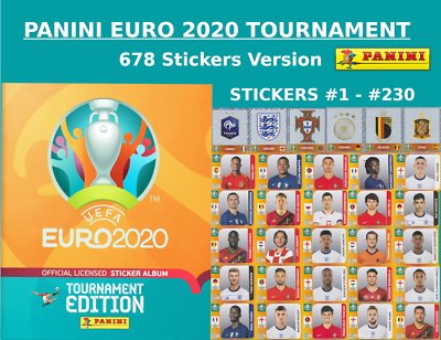#ad Panini UEFA EURO 2020 TOURNAMENT STICKERS #1 #230 BUY 1 GET 1 FREE.