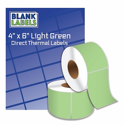 #ad GREEN 4 Rolls 4x6 Direct Thermal Labels Rolls 250 1000. For Eltron Zebra 2844