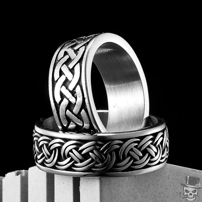 #ad Sculpt Rings™ Viking Celtic Knot Stainless Steel Unisex Ring Punk Jewelry
