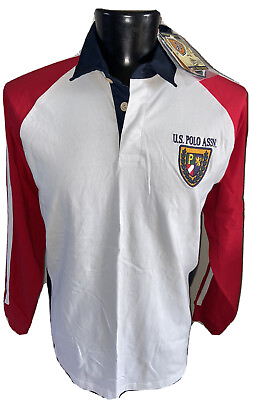 #ad 🔥NEW W tag Men’s U.S. ASSN. Red White Blue Long Sleeve XL