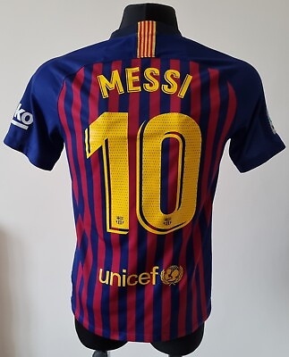 #ad Barcelona 2018 2019 Home football Nike shirt #10 Messi size Small