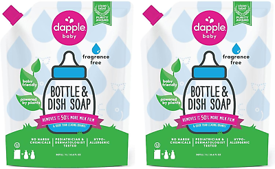 #ad Dapple Baby Bottle and Dish Liquid Refill Dish Soap Plant Based Hypoallergenic