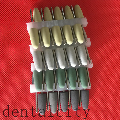 #ad 10pcs SILICONE Rubber Resin Base acrylic Polishing Burs 2.35mm Dental Supplies
