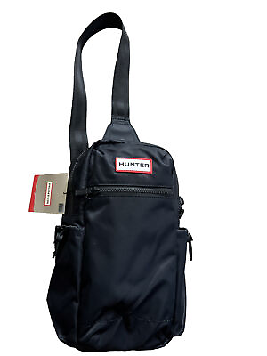 #ad Hunter Nylon Rider One Shoulder Backpack Black Unisex $129