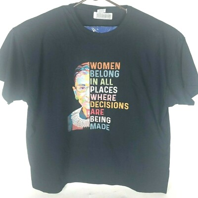 #ad Fruit of the Loom Heavy Duty Cotton Ruth Bader Ginsberg Women Belong T shirt 3XL