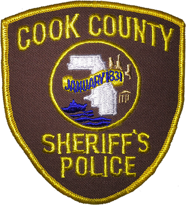#ad COOK COUNTY SHERIFF SHOULDER PATCH: Sheriff#x27;s Police Standard