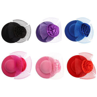 #ad 6pcs small top hat for crafts small hats for women mini hats for crafts DIY Hair