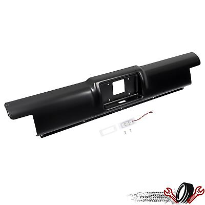 #ad Black Rear Steel Roll Pan For Chevrolet GMC C1500 K1500 Stepside Flareside 88 98